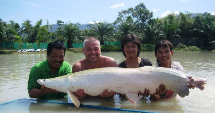 Pesca no lago Top Cats…